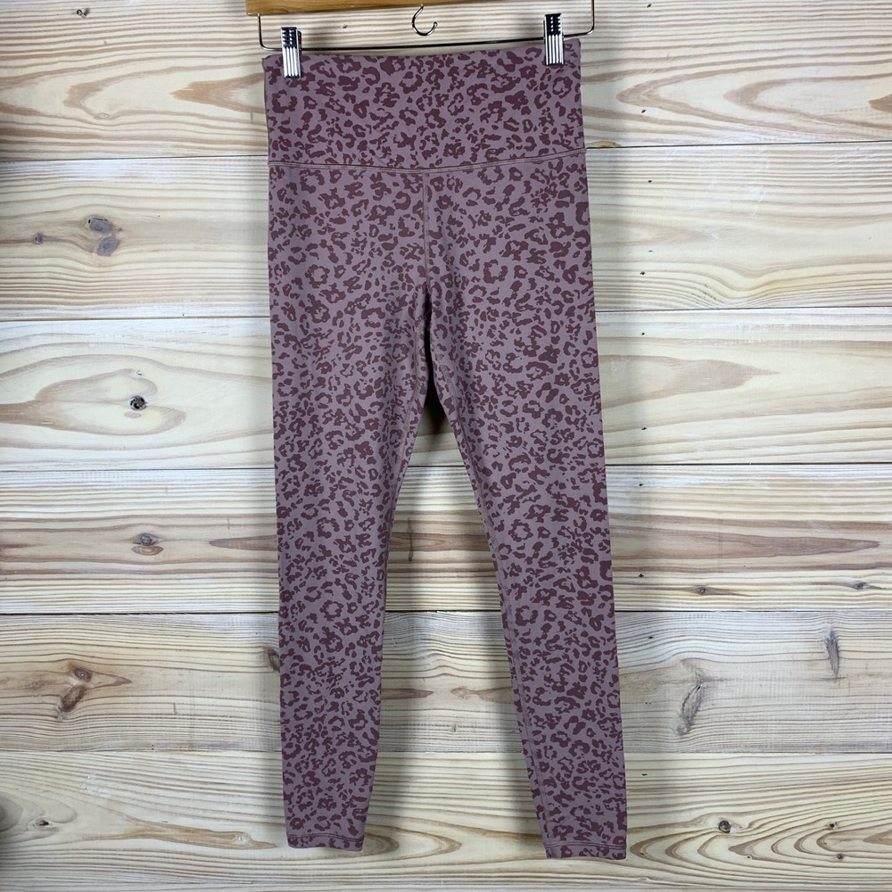 Athleta Elation Ultra High Rise Tight Women Small Mauve‎ Leopard Leggings